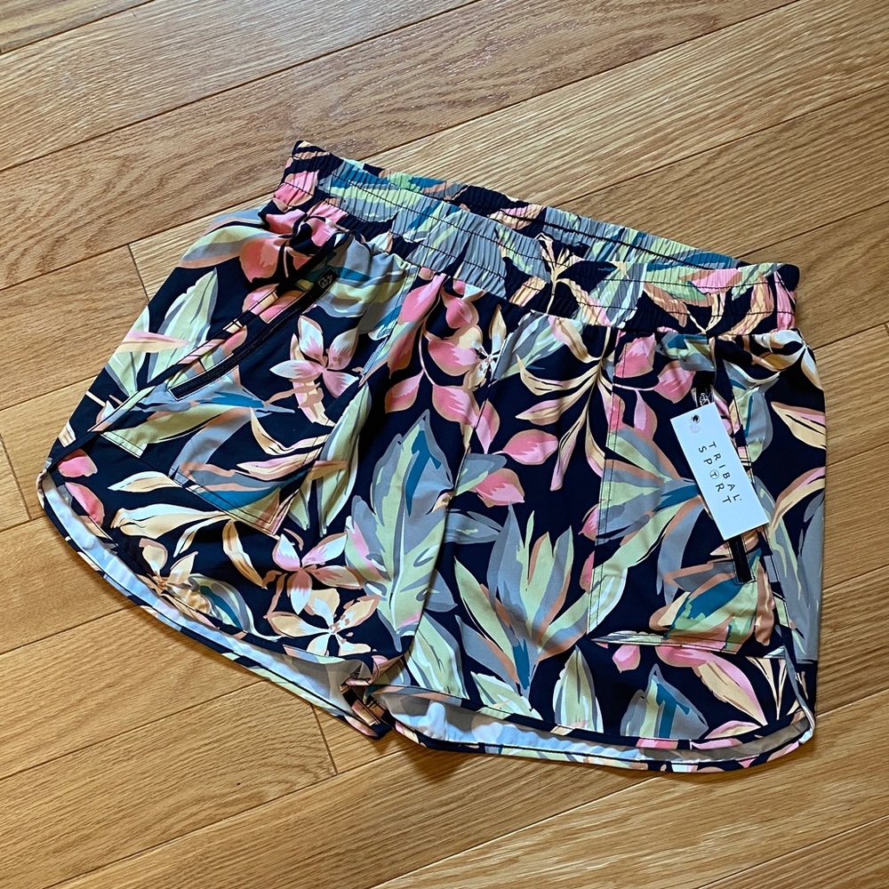Tropical Print Women's Athletic Shorts